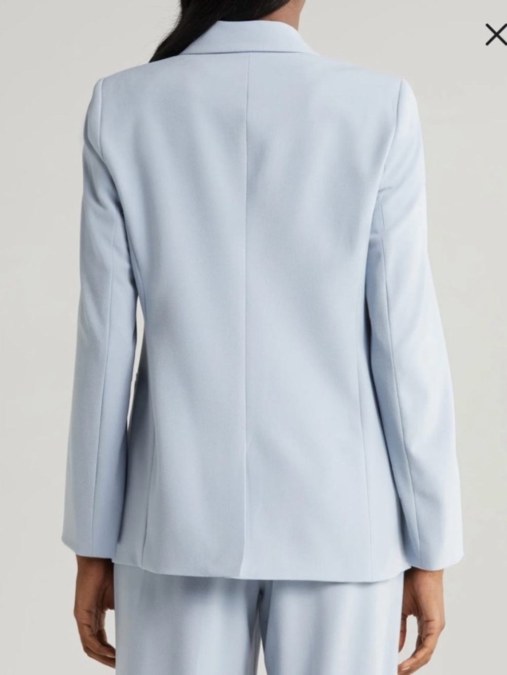 Halogen Light Blue Single-Button Tailored Blazer - Picture 2 of 6